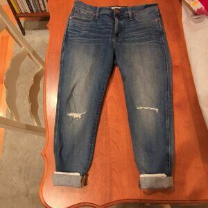 Madewell 9" HIgh-Rise Skinny Jeans Women Size 32 Rip and Repair Style K1868
